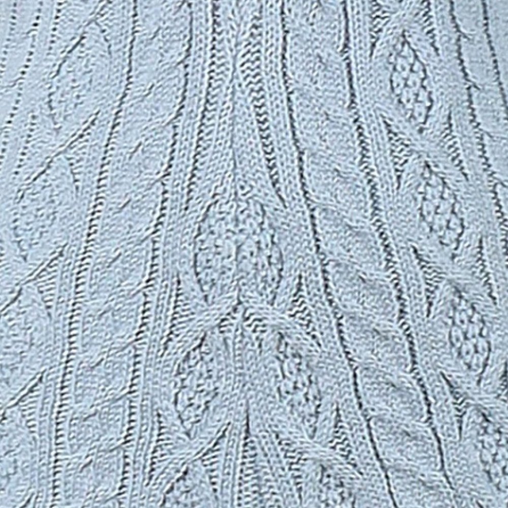💥GORGEOUS!💥Olivia Mark Blue Cable Knit Hooded Romper - Picture 5 of 7